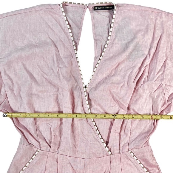 Vix Paula Hermanny size Xs light pink Marion mini jumper with white accents - Picture 8 of 13